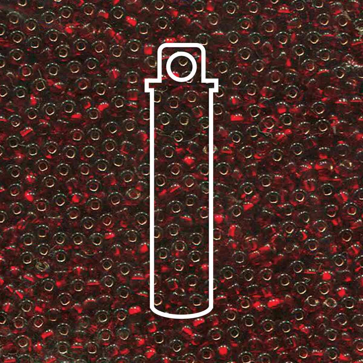 6/0 Czech Seed Beads  - Ruby Copper Lined (Color #99090) 20 Gram Tube