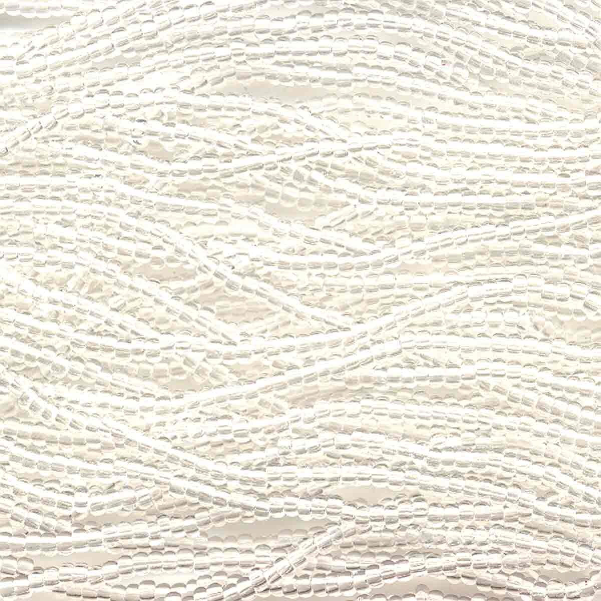 8/0 Preciosa Czech Seed Beads - Crystal (Color #00050) - 6 String Hanks, 40.5 Grams