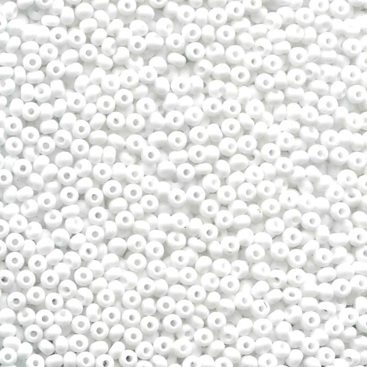 8/0 Czech Seed Beads  - Chalk Matte (Color #03050M) 250 Gram Bag