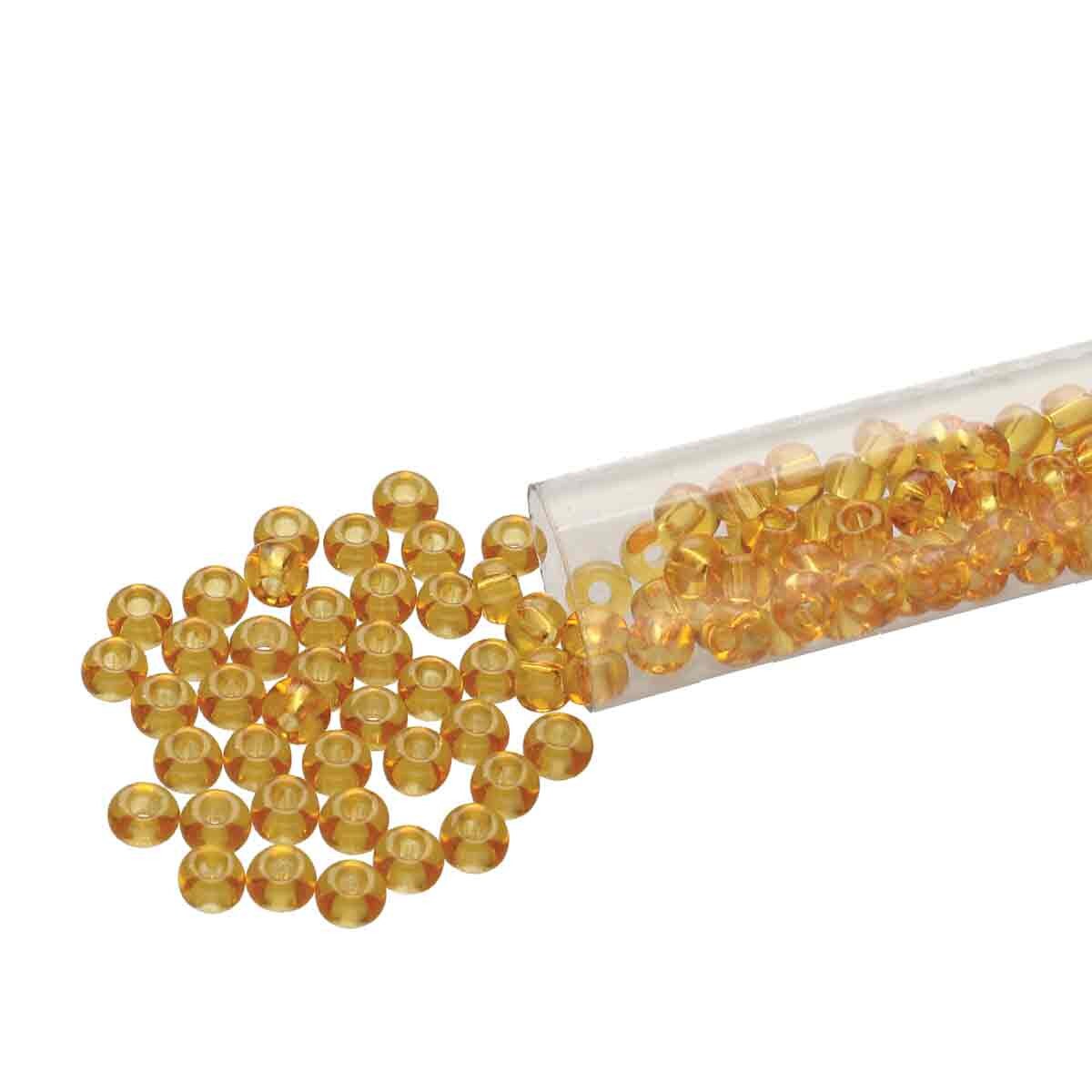 8/0 Czech Seed Beads - Topaz (Color #10050) 22 Gram Tube