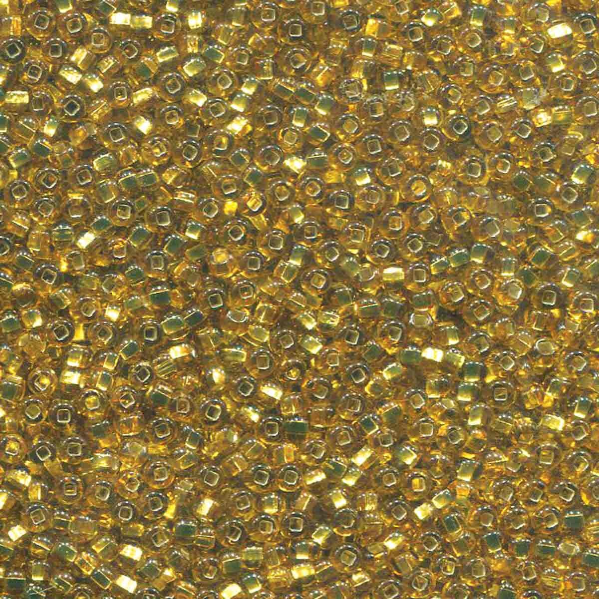 8/0 Czech Seed Beads  - Gold Silver Lined (Color #17050) 250 Gram Bag