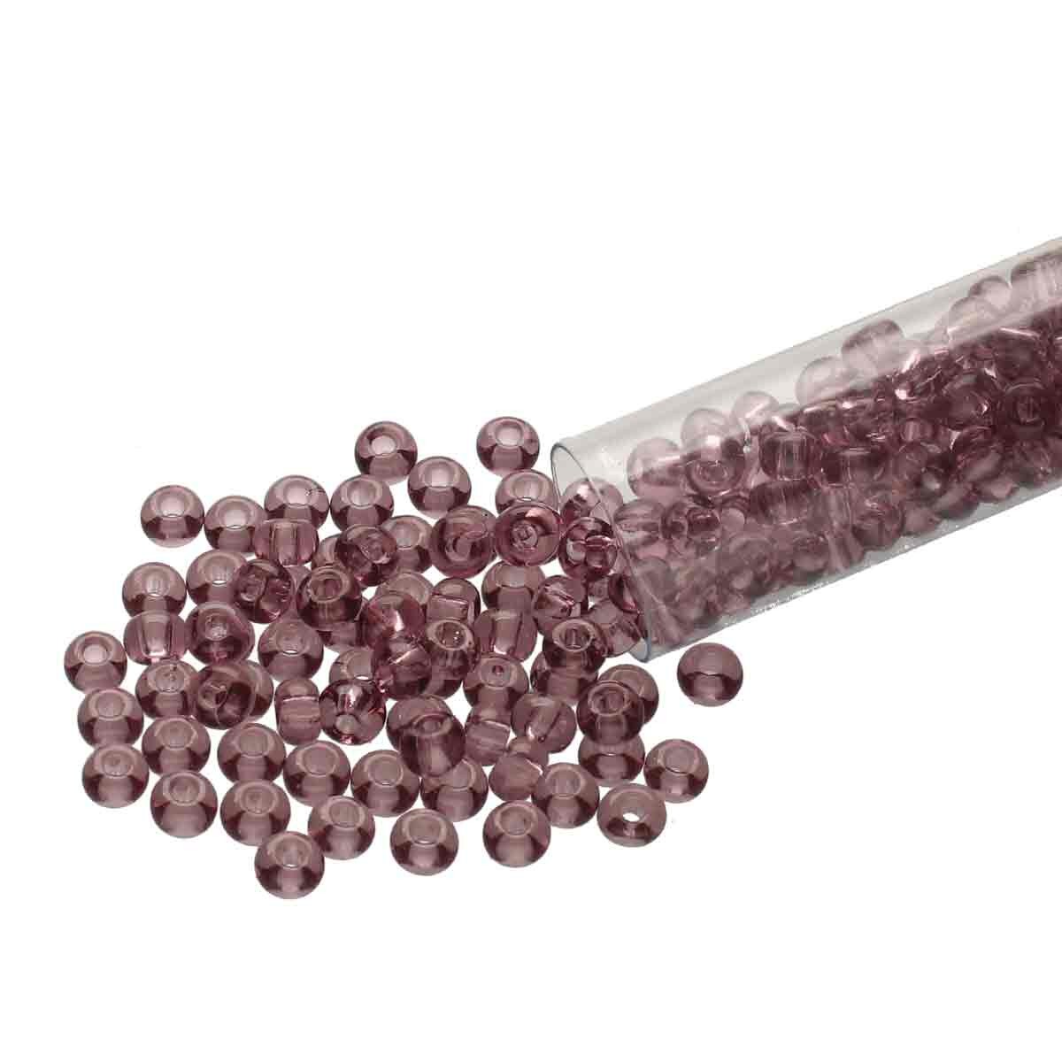 8/0 Czech Seed Beads - Light Amethyst (Color #20010) 22 Gram Tube