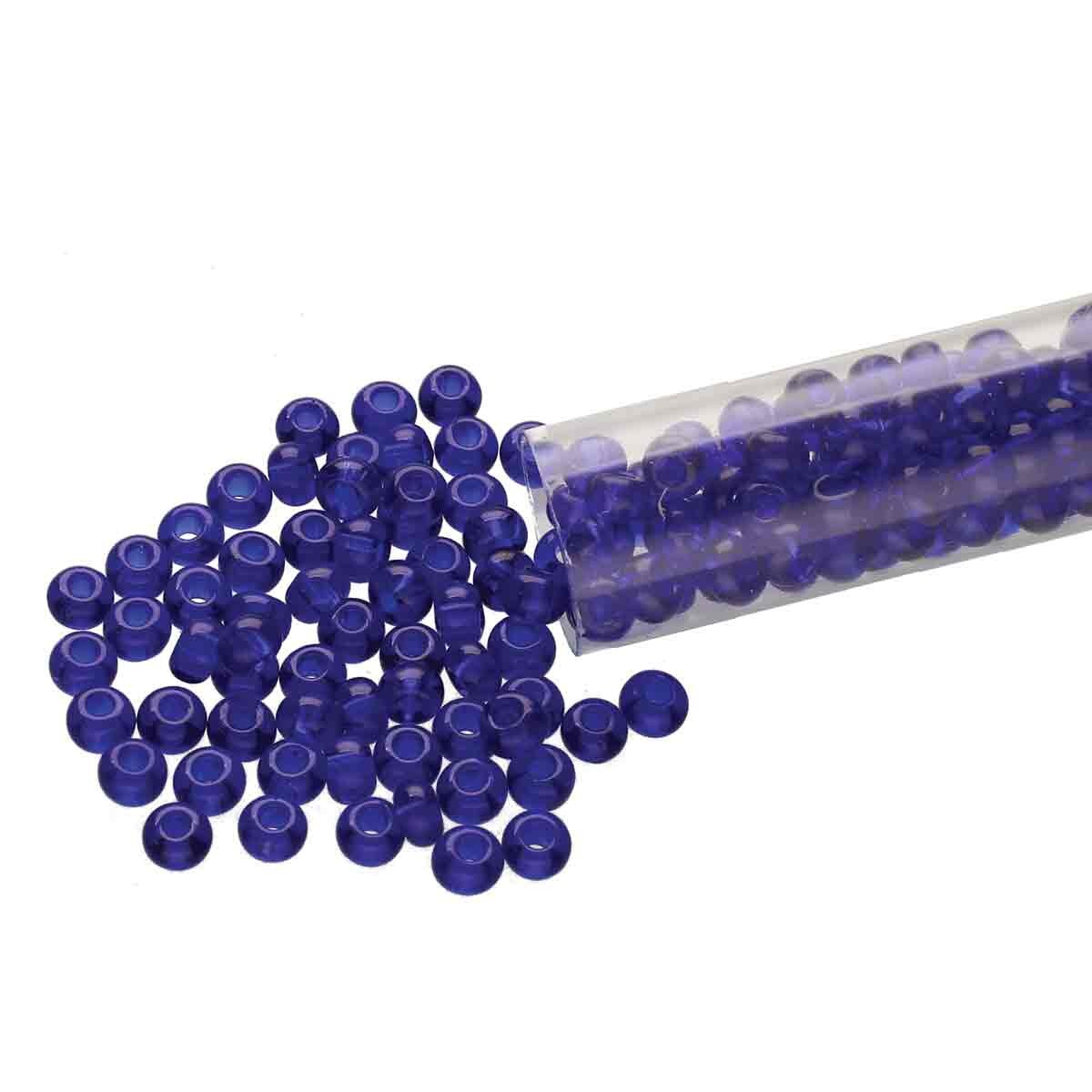 8/0 Czech Seed Beads - Dark Sapphire (Color #30100) 22 Gram Tube