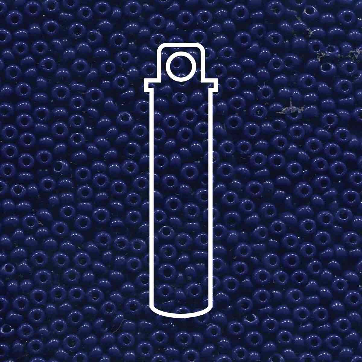 8/0 Czech Seed Beads - Navy Blue (Color #33070) 22 Gram Tube