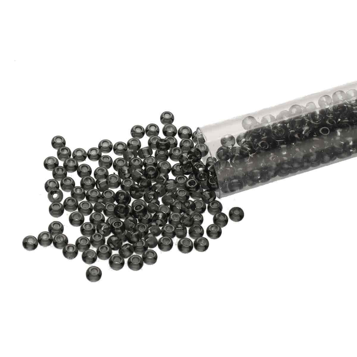 8/0 Czech Seed Beads - Black Diamond (Color #40010) 22 Gram Tube