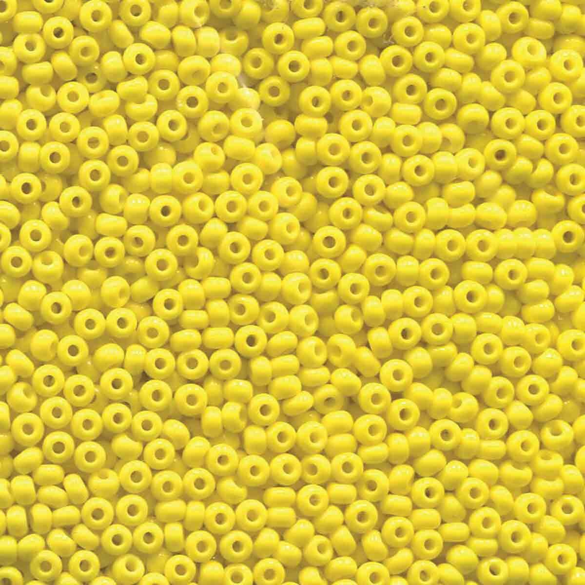 8/0 Czech Seed Beads  - Yellow Opaque (Color #83110) 250 Gram Bag