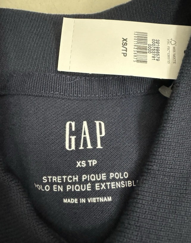NWT 4-Pack Gap Men's Logo Piquae Polo Navy/White Size XS TP