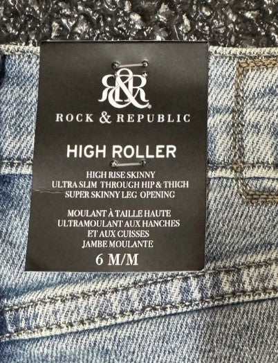 Rock & Republic Women's Roller High Rise Skinny Jean Size: 6