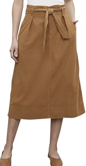 VELVET BY GRAHAM & SPENCER Women's Kennedy Cotton Corduroy Skirt, Clove Size: 2
