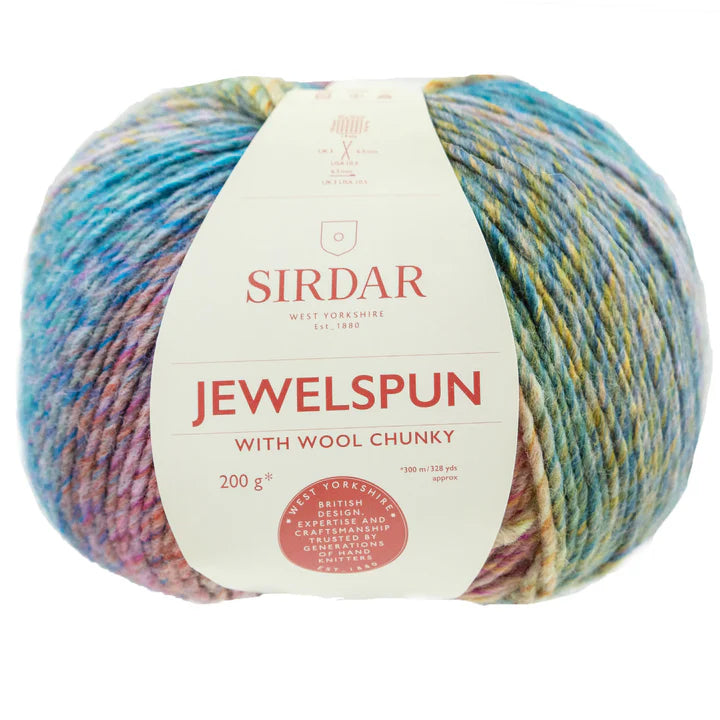 Sirdar Jewelspun with Wool Chunky - Mermaid Glow (Color #210) - BIG 200 Gram Skeins