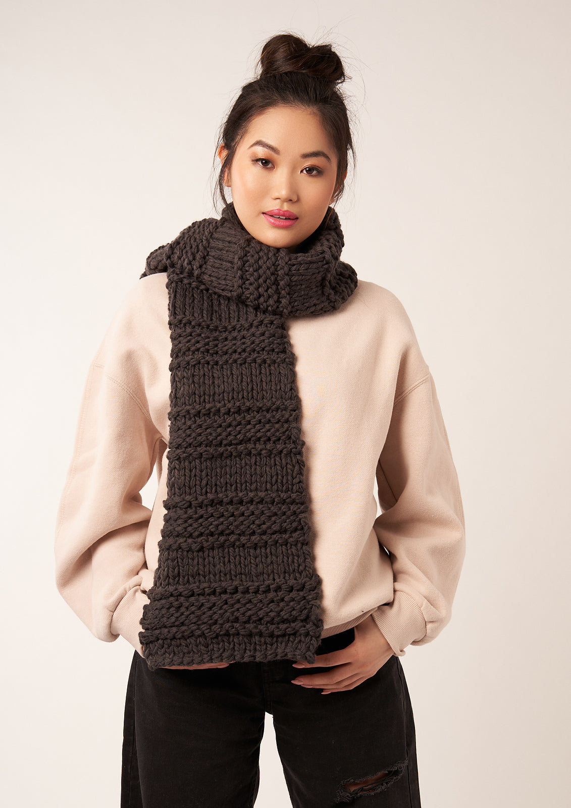 A Rowan BIG Big Wool Pattern - Stormy Scarf (PDF)