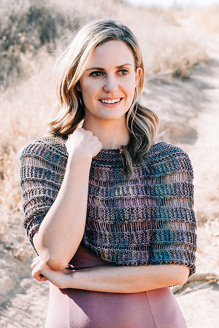 A Louisa Harding Marmo Pattern - Almanor Poncho (PDF)