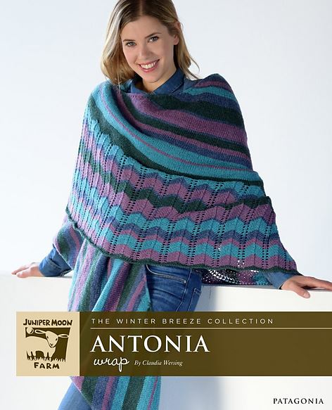 A Juniper Moon Patagonia Organic Merino Pattern - Antonia Wrap (PDF)
