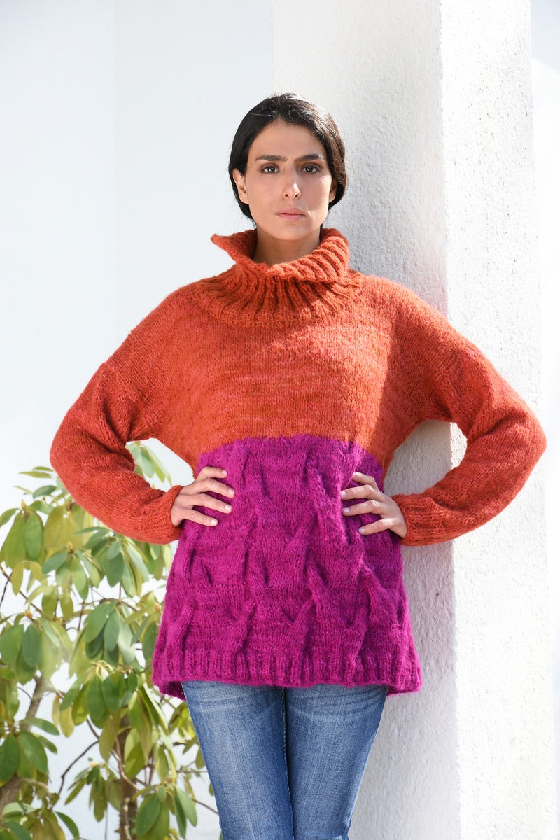 An Araucania Painted Suri Pattern - Livi Sweater (Print Pattern)