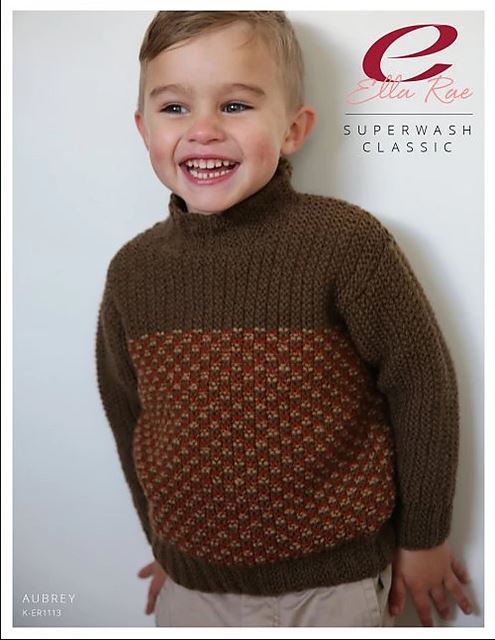 An Ella Rae Pattern - Aubrey Children's Sweater (PDF)