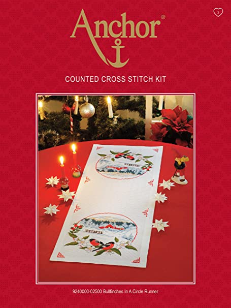 Anchor Counted Cross Stitch Kit  (9240000-02500) - Bullfinches in a Circle