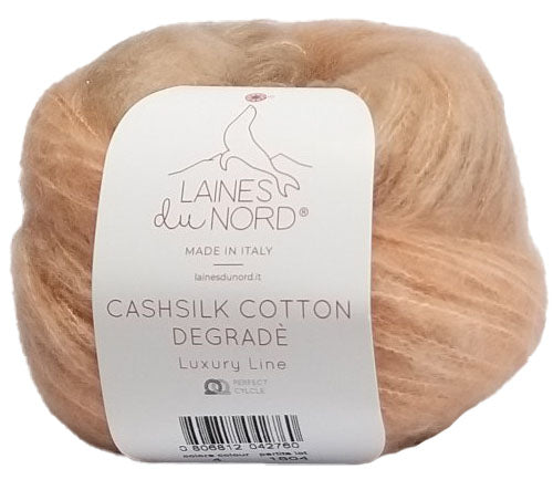 Laines du Nord CashSilk Cotton Degradé - Light Coral & Taupes (Color #04)