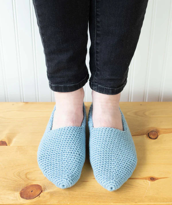 A FREE Churchmouse Yarns and Teas Pattern - Crocheted Moroccan-Style Slippers (PDF)