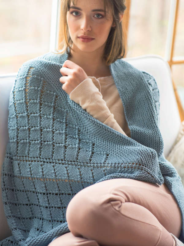 A FREE Berroco Pima 100 Pattern - CUNNINGHAM BLANKET - FREE DOWNLOAD LINK IN DESCRIPTION