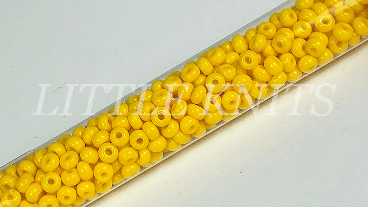 6/0 Czech Seed Beads  - Opaque Yellow (Color #83110) 20 Gram Tube