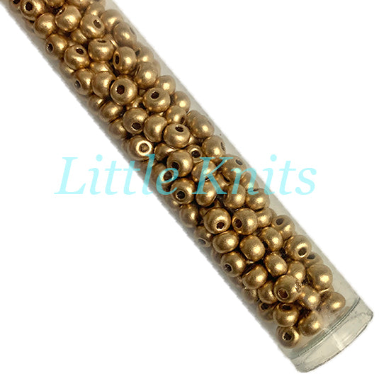 6/0 Czech Seed Beads  - Pale Bronze Gold (Color #01710) 20 Gram Tube