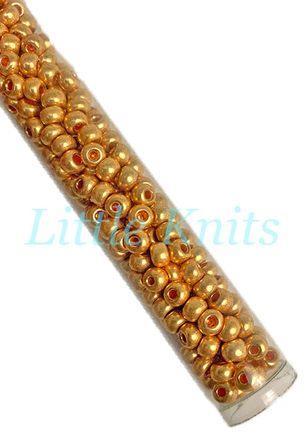 6/0 Czech Seed Beads  - Metallic Gold (Color #18581) 20 Gram Tube
