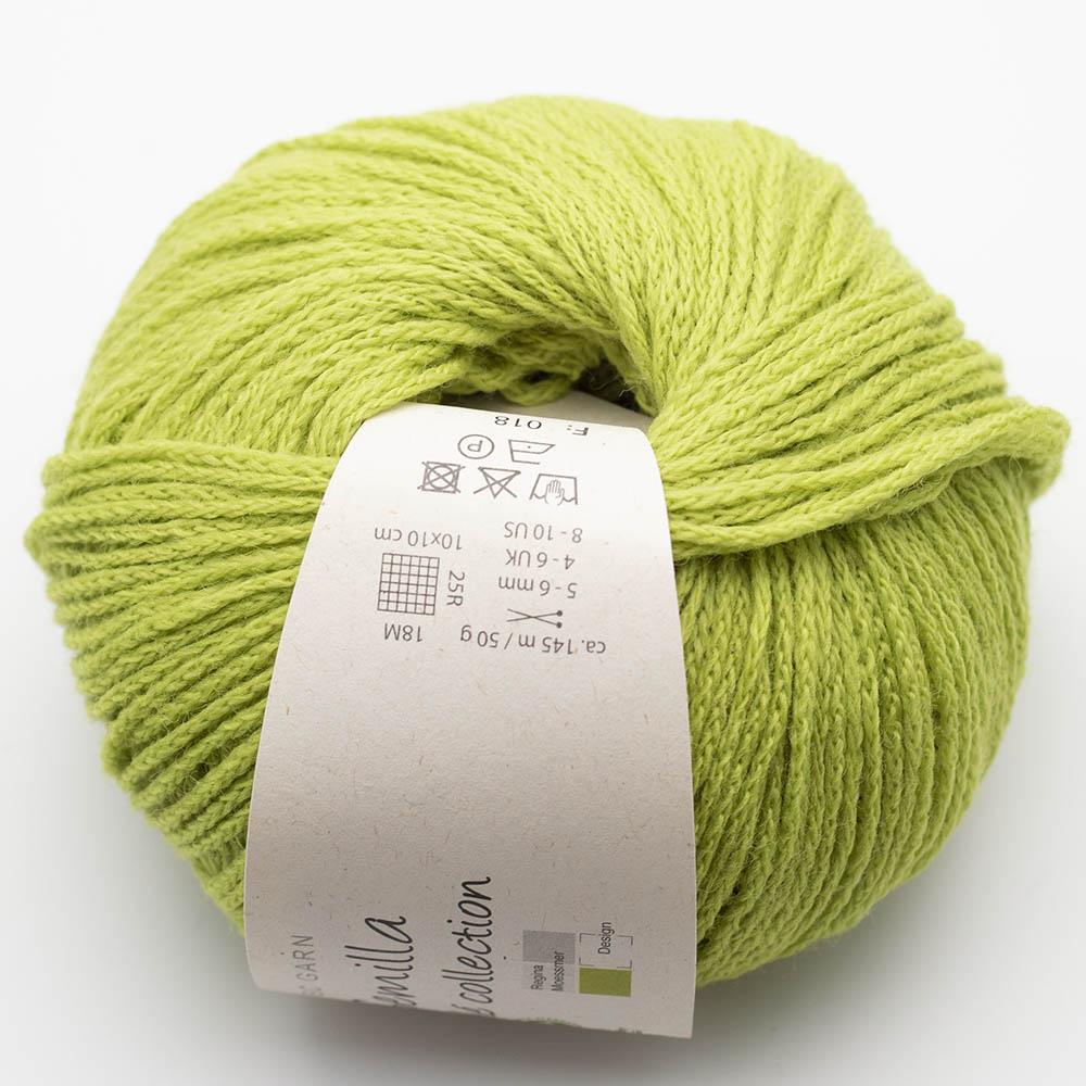 BC Garn Semilla Cable - Deep Citron Green (Color #018) - Actual Color Darker than Photo