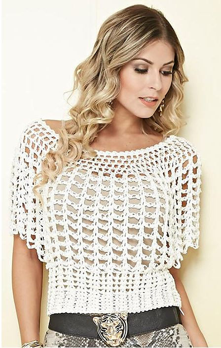A FREE Circulo Duna Crochet Pattern - Blusa Duna Brihlo (Duna Shiny Blouse) (PDF)
