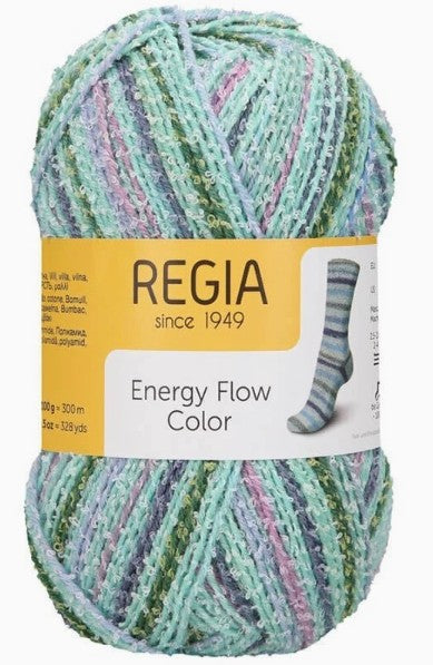 Regia Energy Flow - Mint to Be Loopy (Color #184) - FULL BAG SALE (5 Skeins)