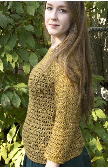 A Mirasol Pattern - Eyelet Mesh Pullover (PDF)