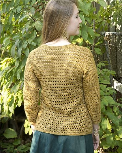A Mirasol Pattern - Eyelet Mesh Pullover (PDF)