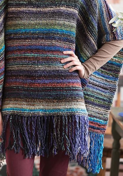 A Noro Taiyo Pattern - Fringed Poncho #14 (PDF)