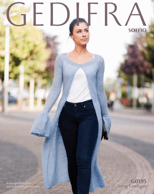 A Gedifra Soffio Pattern - Long Cardigan G0195 (PDF)