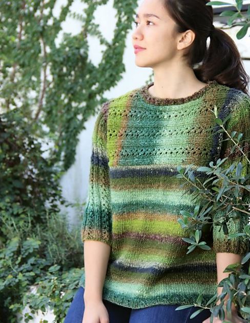 A Noro Taiyo Pattern - Half-Sleeved Top #27 (PDF)