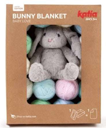 Katia Bunny Blanket Kit: 16 Balls of Yarn, Soft Toy & Pattern