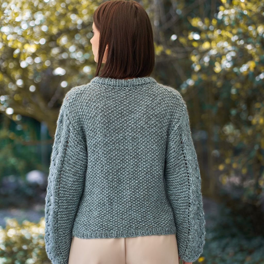 A FREE Laines du Nord Pattern - OPEN-WORK PATTERN SWEATER (PDF)