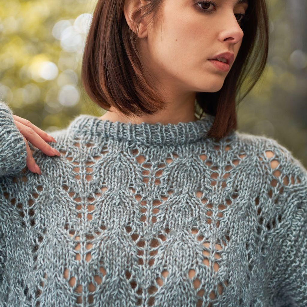 A FREE Laines du Nord Pattern - OPEN-WORK PATTERN SWEATER (PDF)