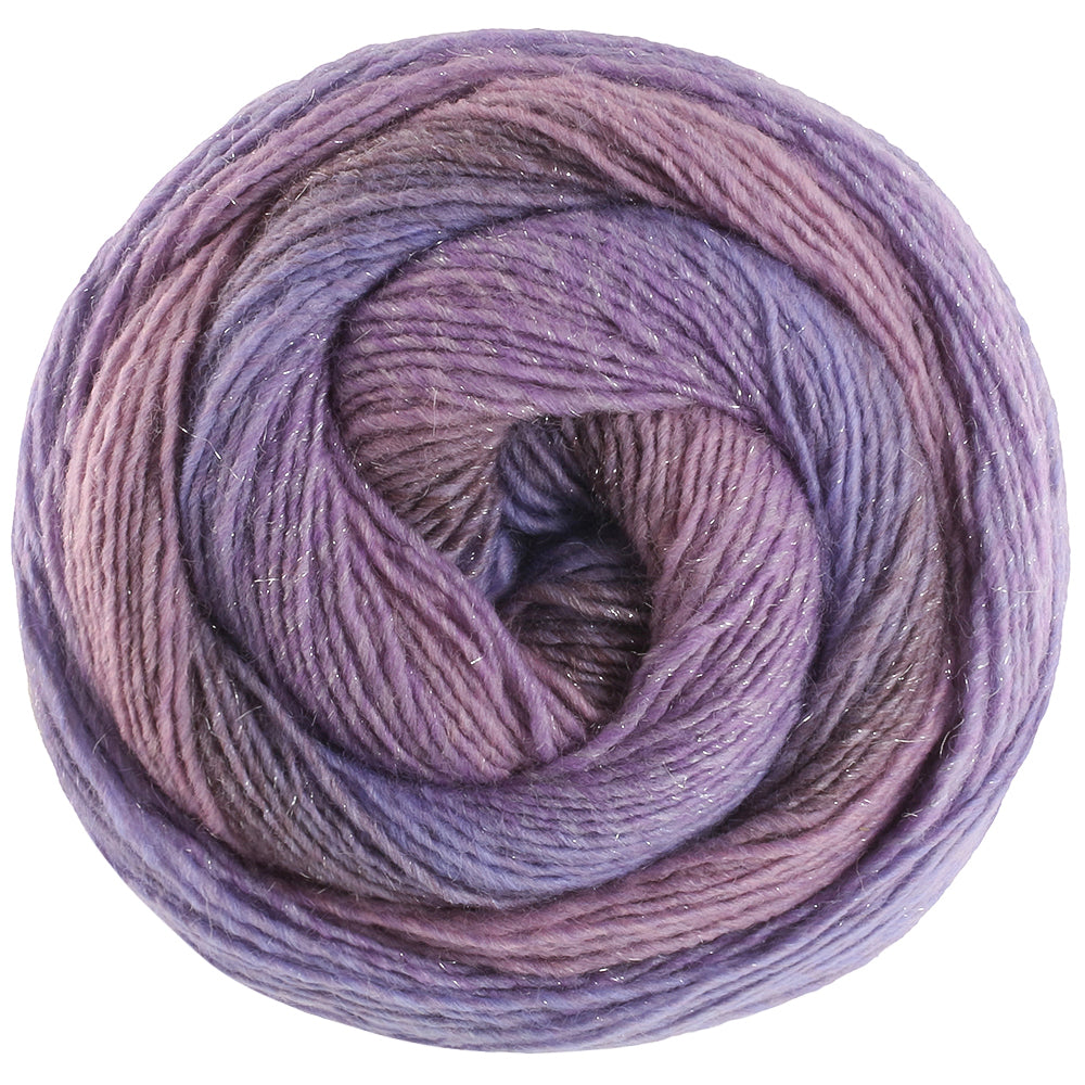 Lana Grossa Gomitolo Gala (Subtle Glitter) - Lilacs & Mauves (Color #4027) - BIG 200 GRAM CAKES