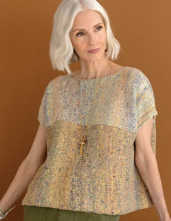 A Noro DK Weight Yarn Pattern - Lemon Drop Poncho (PDF)
