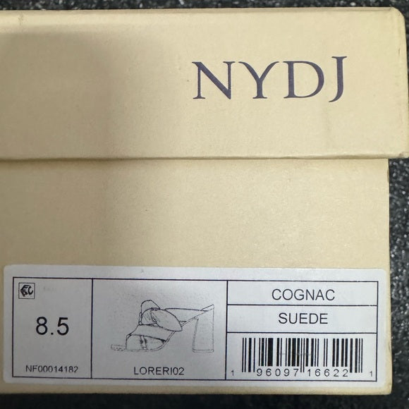 NYDJ Women's Loreri Suede Flared Block Heel - Size 8.5