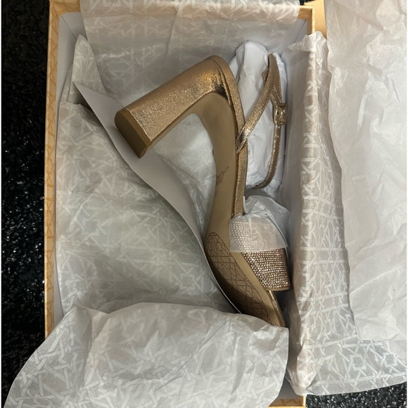 Jewel Badgley Mischka Hattie Block Heel Sandal New w/ Box Size 11