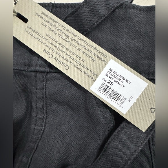 HUDSON Women's Tie Waist Short Black Beauty Size 25