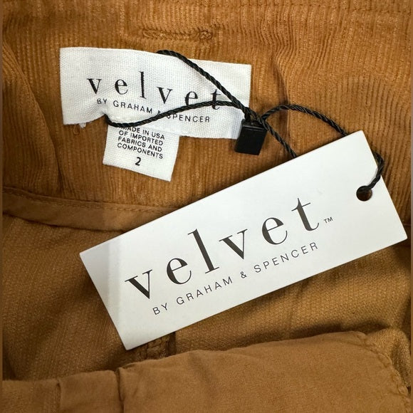 VELVET BY GRAHAM & SPENCER Women's Kennedy Cotton Corduroy Skirt, Clove Size: 2