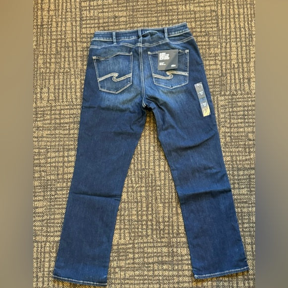 New w/ Tags Silver Jeans Co. Women's Avery High Rise Curvy Fit Slim Bootcut 22 x 33