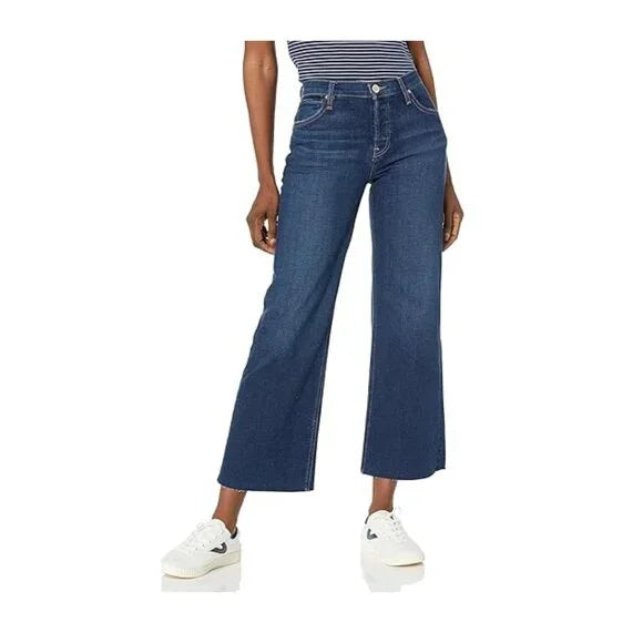 HUDSON Women's Rosie High-rise Wide Leg Ankle Color Mogul Size 24