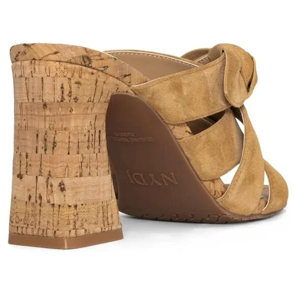 NYDJ Women's Loreri Suede Flared Block Heel - Size 8.5