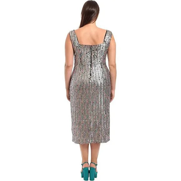 Donna Morgan Women's Sequin Midi Dress, US 6