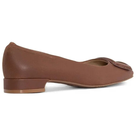 NYDJ Women's Baran Ballerina Flat Cognac Size 10
