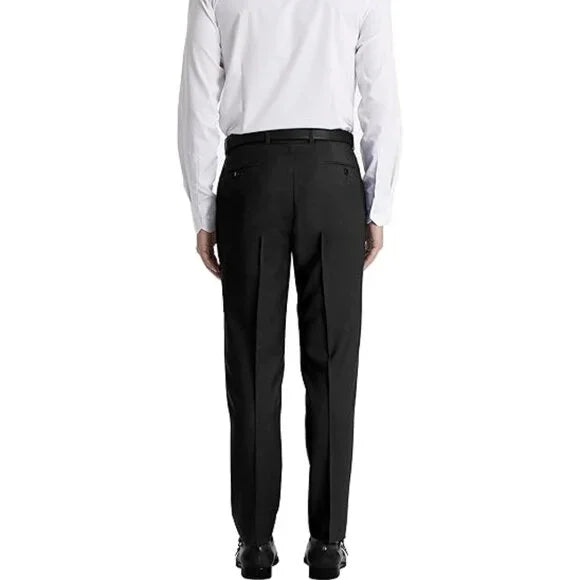 Calvin Klein Men's Slim Fit Suit Pants, Jerome, Black 40x30