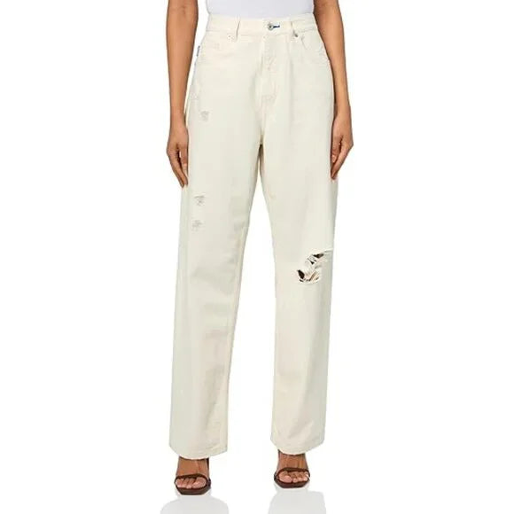 New w/ Tags HUGO womens Leni Loose Fit Wide Leg Jeans 31x32